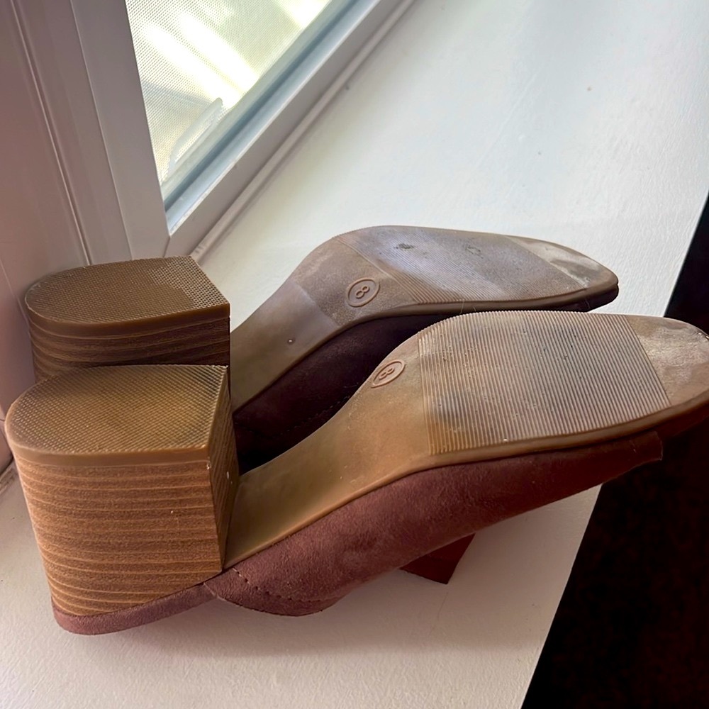 Universal Thread Open Toed Mules W/ Heel Size 8 E… - image 4